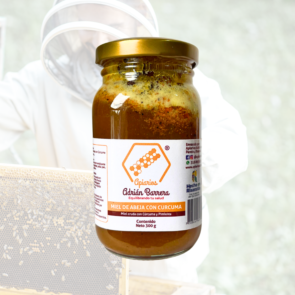 Miel con Cúrcuma y Pimienta – 300 g